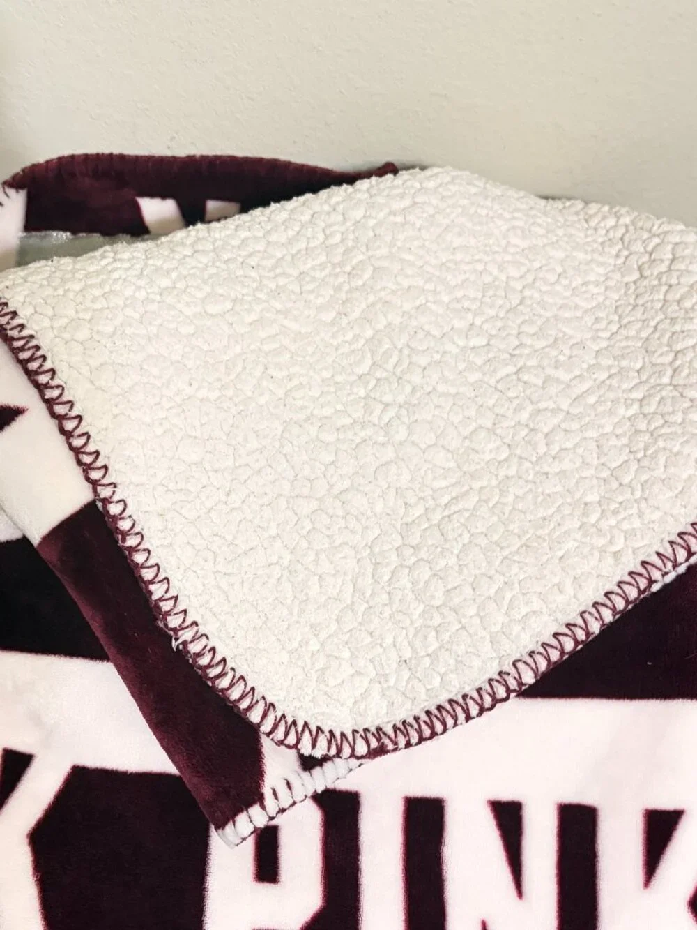 Vs pink sherpa blanket